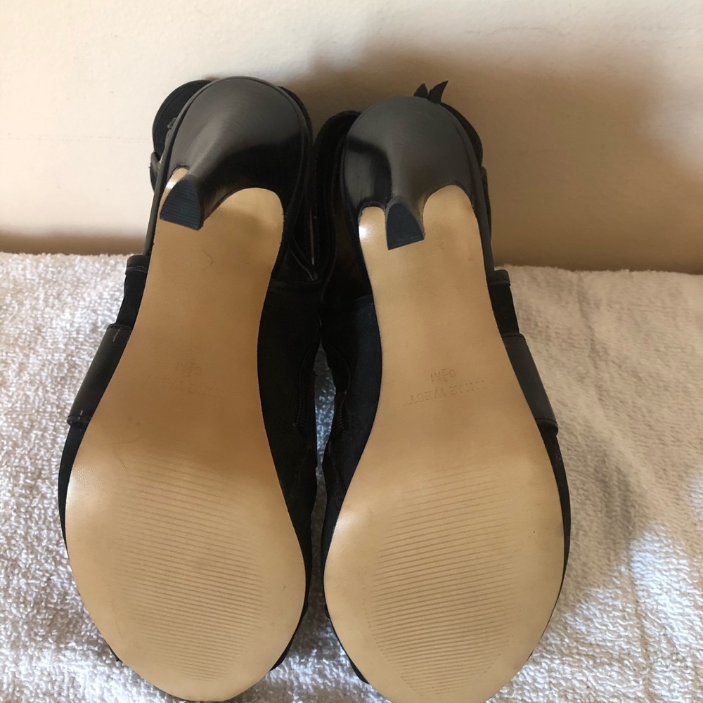 🆕NINE WEST SUEDE/LEATHER ANKLE HEELS👠6.5 - Picture 5 of 5